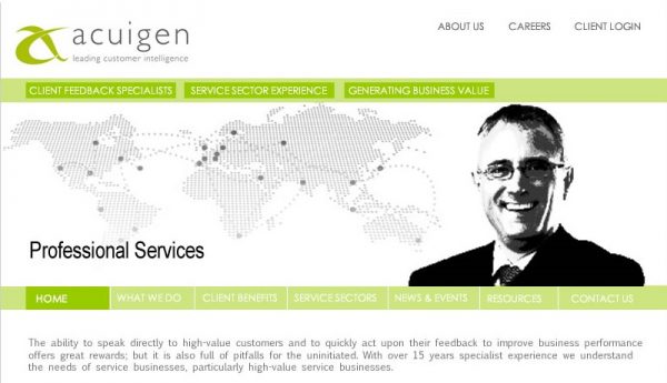 Marketing services website