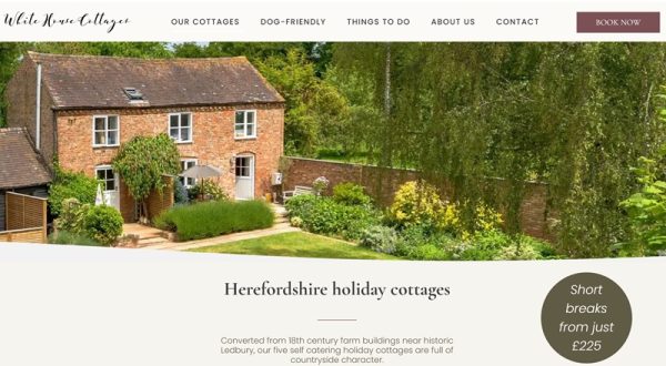 Website design for self-catering cottage rental company