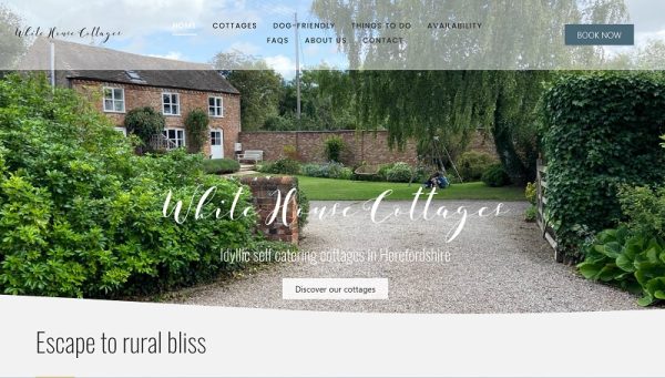 Holiday cottages website design and marketing